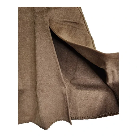 Bloomingdale's Exclusive Aqua Women's Lapel Collar Camel Tan Winter Cape - Picture 10 of 11